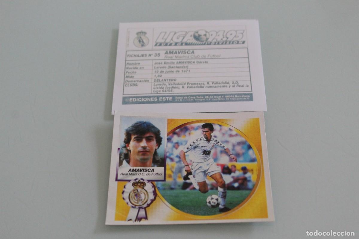 Cromos de F&uacute;tbol: ESTE 94 95 AMAVISCA FICHAJE N&ordm; 35 VERSI&Oacute;N 2 RECUPERADO DE &Aacute;LBUM