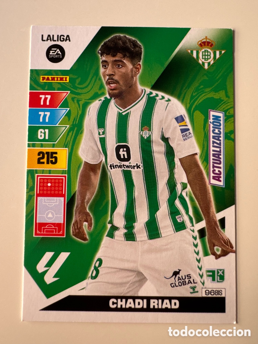 Cromos de F&uacute;tbol: PANINI ADRENALYN XL La Liga 2023 2024 23 24 Chadi Riad Real Betis N&ordm; 96 BIS