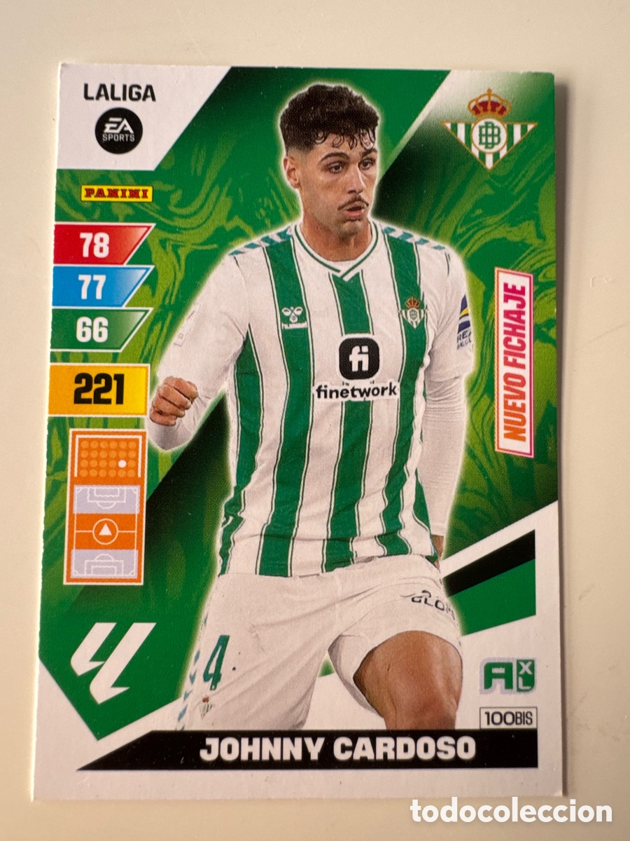 Football Stickers: PANINI ADRENALYN XL La Liga 2023 2024 23 24 Johnny Cardoso Real Betis N&ordm; 100 BIS