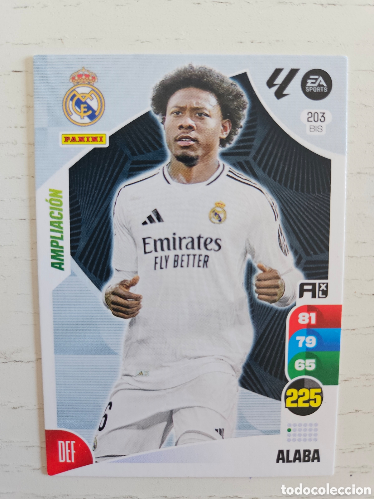 Fu&szlig;ball-Sticker: 203 BIS ALABA AMPLIACI&Oacute;N DEL REAL MADRID 2024 2025 ADRENALYN XL 24 25 PANINI