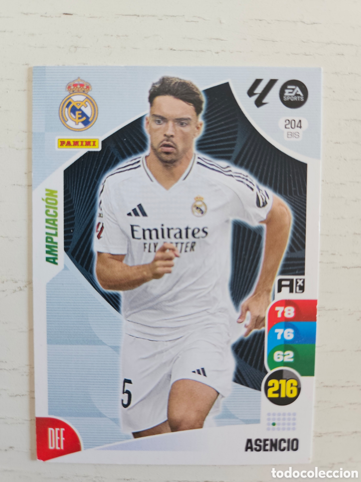 Cromos de F&uacute;tbol: 204 BIS ASENCIO AMPLIACION DEL REAL MADRID 2024 2025 ADRENALYN XL 24 25 PANINI