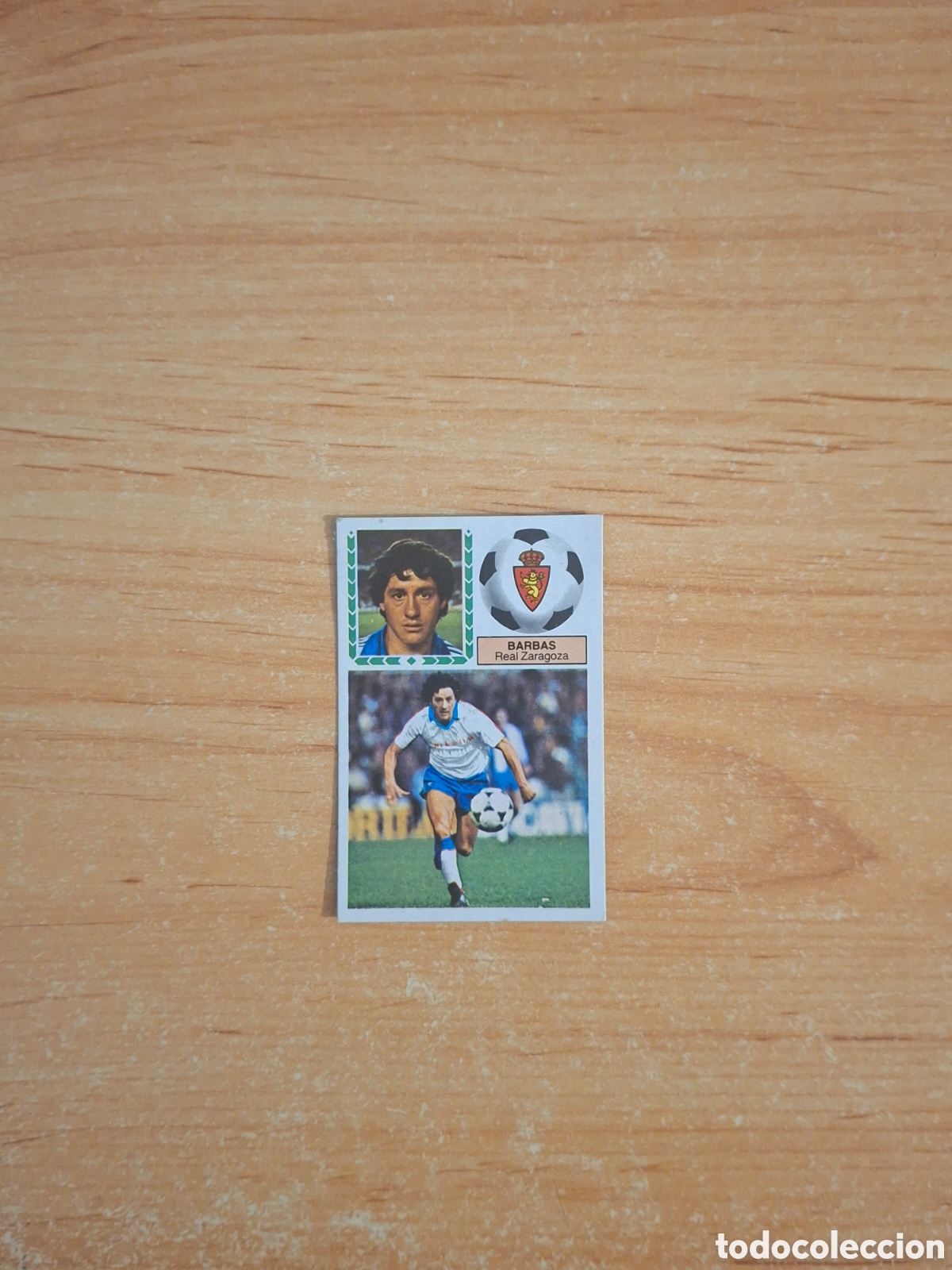 Fu&szlig;ball-Sticker: Este 83 84 barbas Zaragoza sin rayas despegado ver fotos