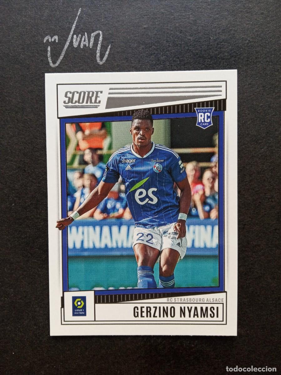 Cromos de F&uacute;tbol: N&ordm; 174 ROOKIE GERZINO NYAMSI ESTRASBURGO ⚽ PANINI &reg; SCORE LIGUE 1 FRANCIA 2022 2023 22 23 NUEVO