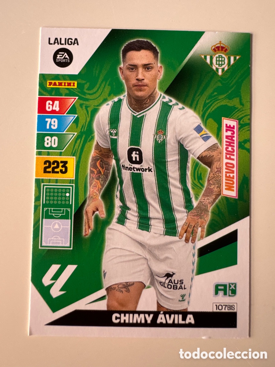 Cromos de F&uacute;tbol: PANINI ADRENALYN XL La Liga 2023 2024 23 24 Ezequiel Chimy &Aacute;vila Real Betis N&ordm; 107 BIS