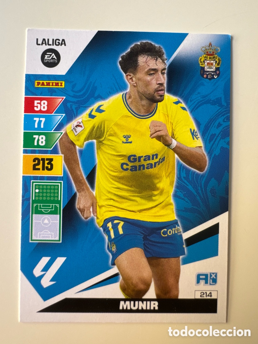 Cromos de F&uacute;tbol: PANINI ADRENALYN XL La Liga 2023 2024 23 24 Munir El Haddadi UD Las Palmas N&ordm; 214