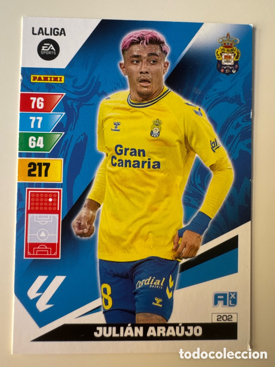 Football Stickers: PANINI ADRENALYN XL La Liga 2023 2024 23 24 Juli&aacute;n Araujo UD Las Palmas N&ordm; 202