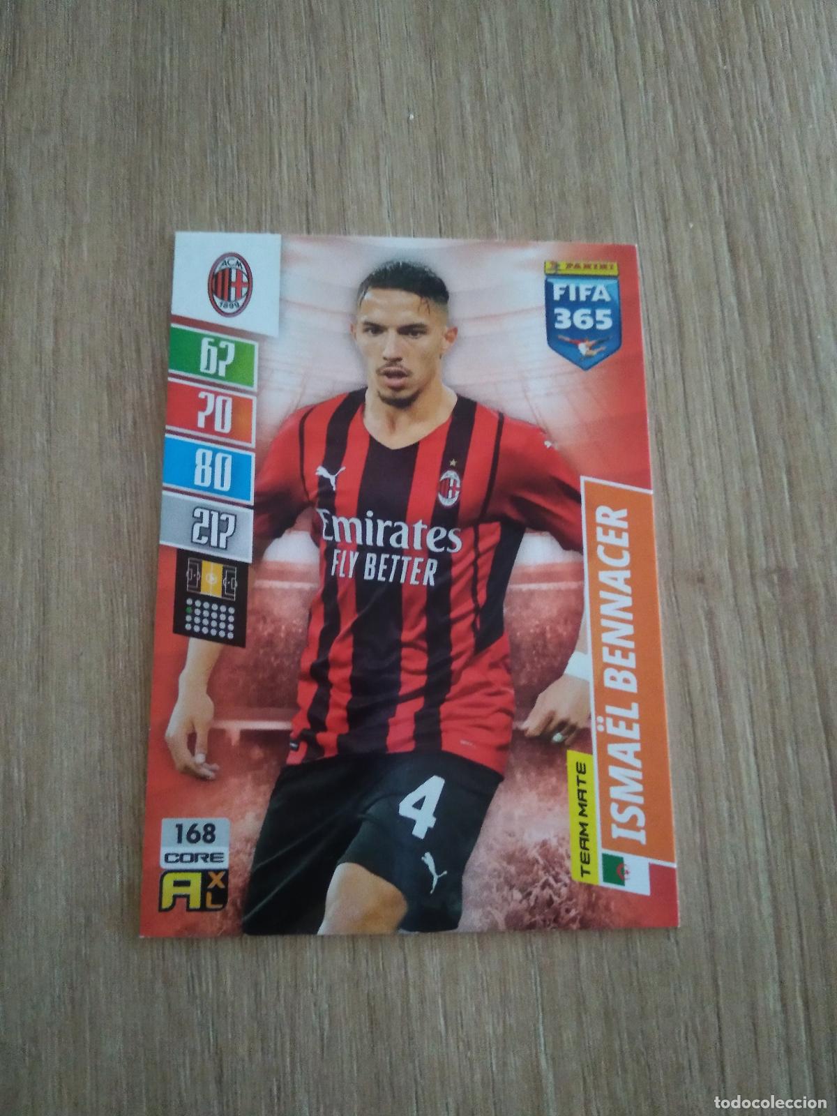 Cromos de F&uacute;tbol: 168 ISMAEL BENNACER AC MILAN CROMO FUTBOL PANINI ADRENALYN 21-22 FIFA 365 2021-2022
