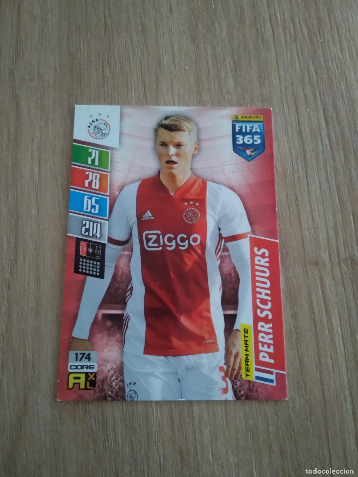 Cromos de F&uacute;tbol: 174 PERR SCHUURS AJAX CROMO FUTBOL PANINI ADRENALYN 21-22 FIFA 365 2021-2022