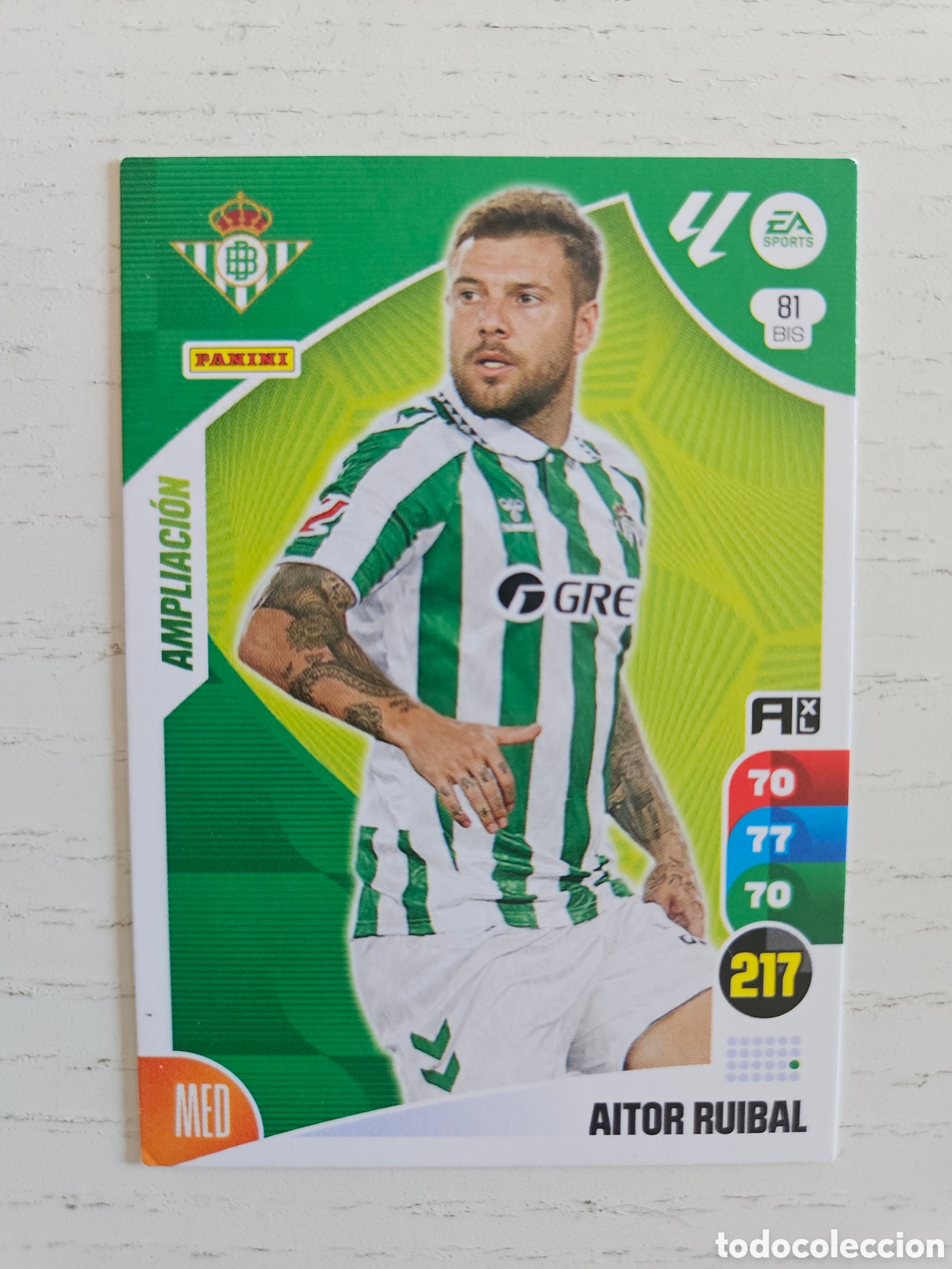Fu&szlig;ball-Sticker: 81BIS 81 BIS BETIS LIMITADA FICHAJE AITOR RUIBAL PANINI LIGA ADRENALYN XL 2024 2025 24 25