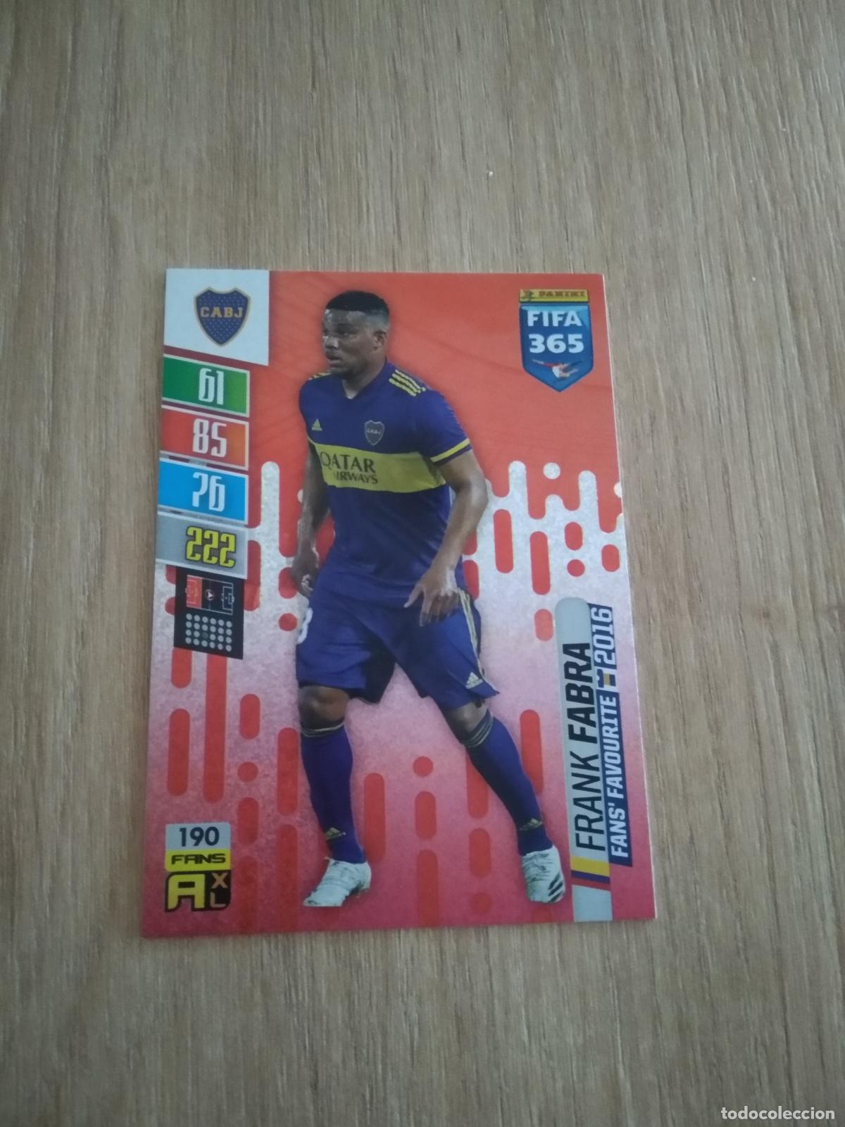 Cromos de F&uacute;tbol: 190 FRANK FABRA BOCA JUNIORS CROMO FUTBOL PANINI ADRENALYN 21-22 FIFA 365 2021-2022