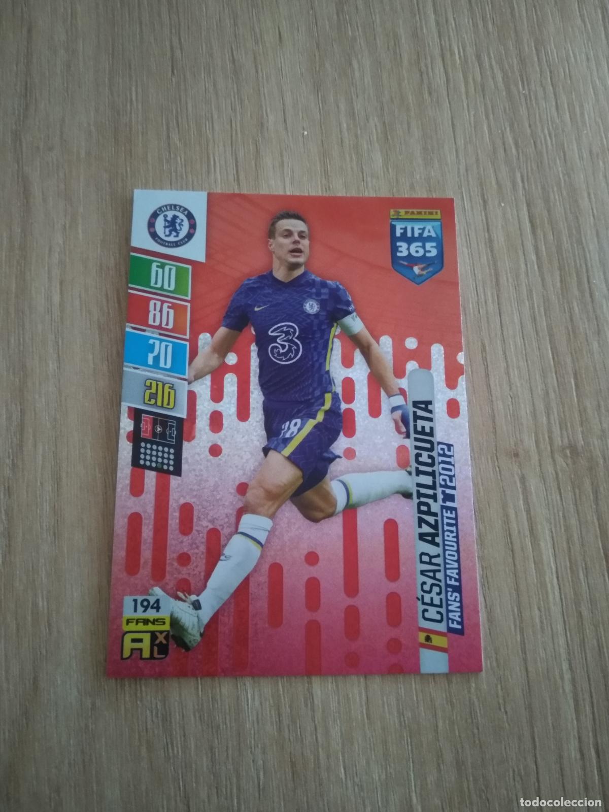 Cromos de F&uacute;tbol: 194 AZPILICUETA CHELSEA CROMO FUTBOL PANINI ADRENALYN 21-22 FIFA 365 2021-2022
