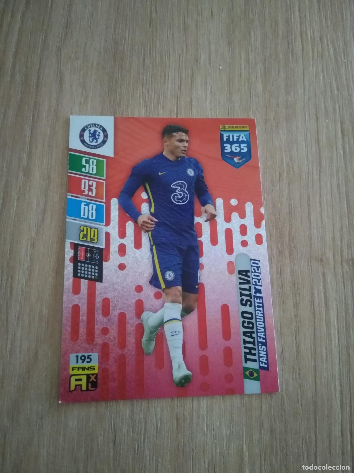 Cromos de F&uacute;tbol: 195 THIAGO SILVA CHELSEA CROMO FUTBOL PANINI ADRENALYN 21-22 FIFA 365 2021-2022