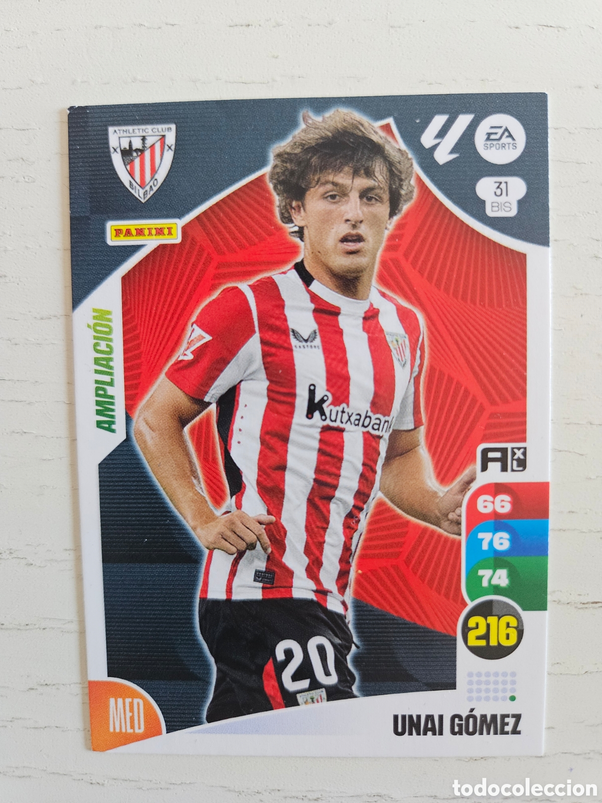 Cromos de F&uacute;tbol: 31 BIS UNAI G&Oacute;MEZ (AMPLIACI&Oacute;N) - ATHLETIC BILBAO - ADRENALYN XL 2024-25 - 24/25 (NUEVO)