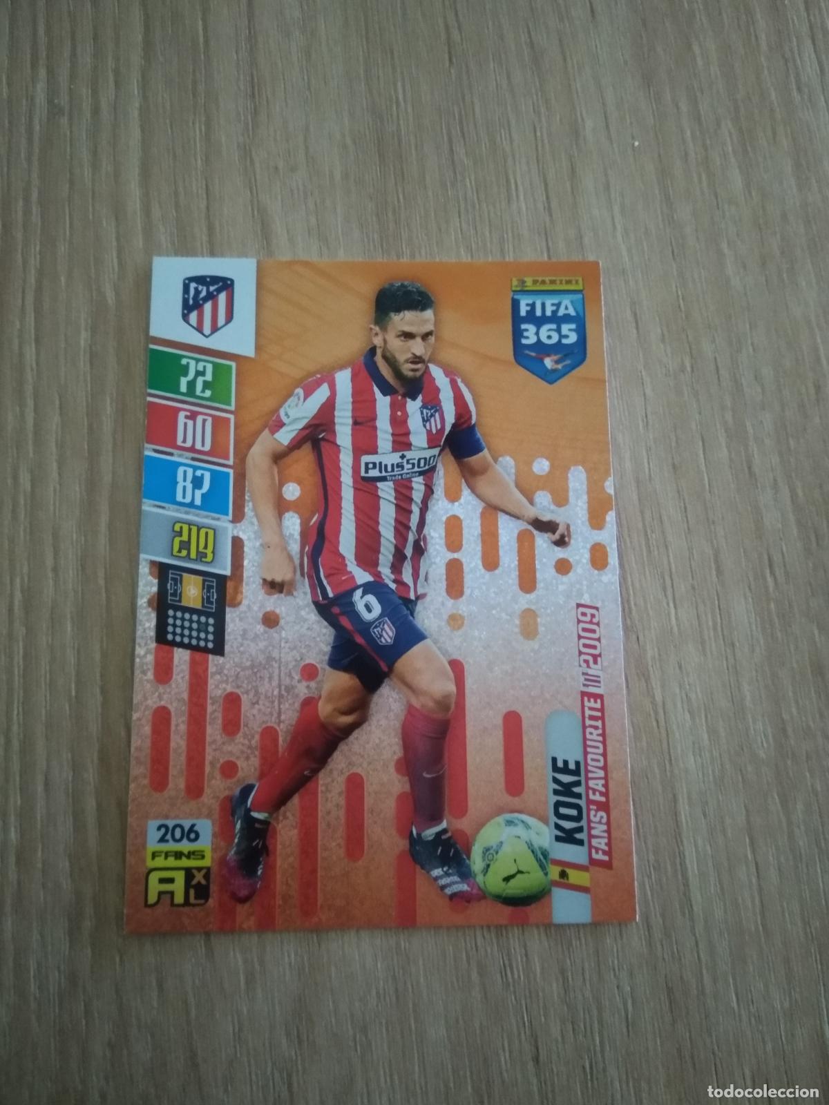 Cromos de F&uacute;tbol: 206 KOKE ATLETICO DE MADRID CROMO FUTBOL PANINI ADRENALYN 21-22 FIFA 365 2021-2022