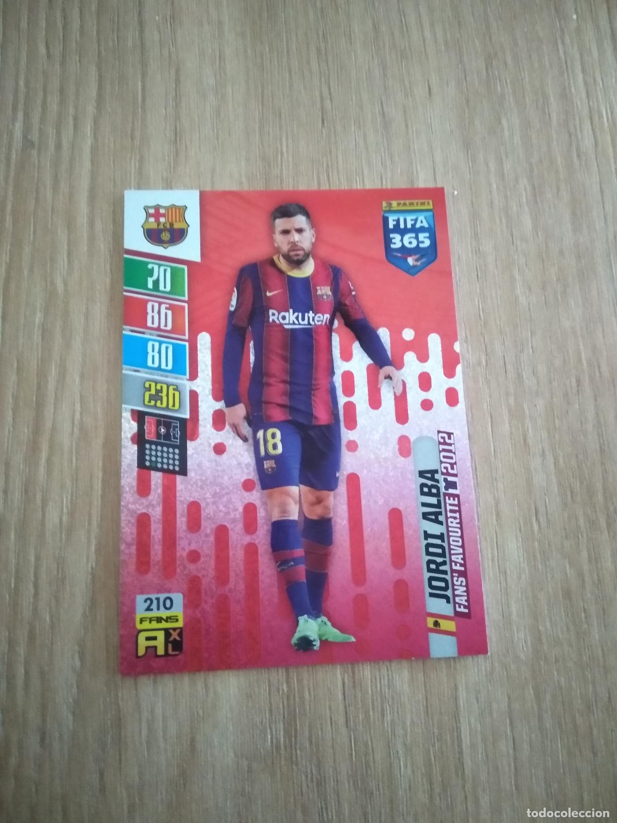 Cromos de F&uacute;tbol: 210 JORDI ALBA BARCELONA BAR&Ccedil;A CROMO FUTBOL PANINI ADRENALYN 21-22 FIFA 365 2021-2022