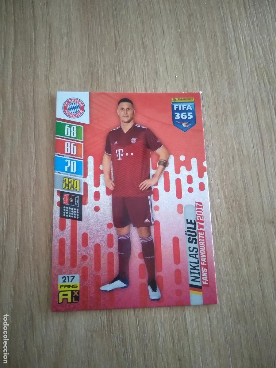 Cromos de F&uacute;tbol: 217 NIKLAS SULE BAYERN MUNICH CROMO FUTBOL PANINI ADRENALYN 21-22 FIFA 365 2021-2022