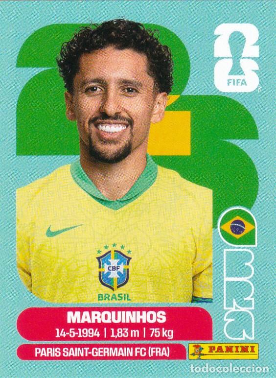 Figurine di Calcio: FIFA WORLD CUP 2026 * MARQUINHOS N&ordm; 4 * DE BRASIL - NUEVO DE SOBRE (A-18)