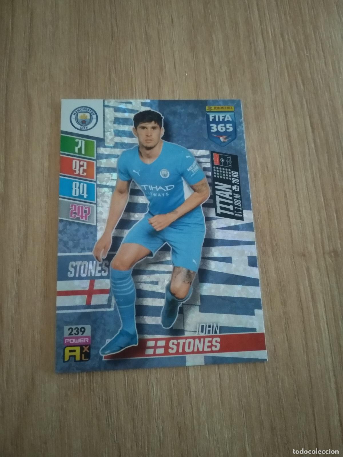 Cromos de F&uacute;tbol: 239 JOHN STONES MANCHESTER CITY CROMO FUTBOL PANINI ADRENALYN 21-22 FIFA 365 2021-2022