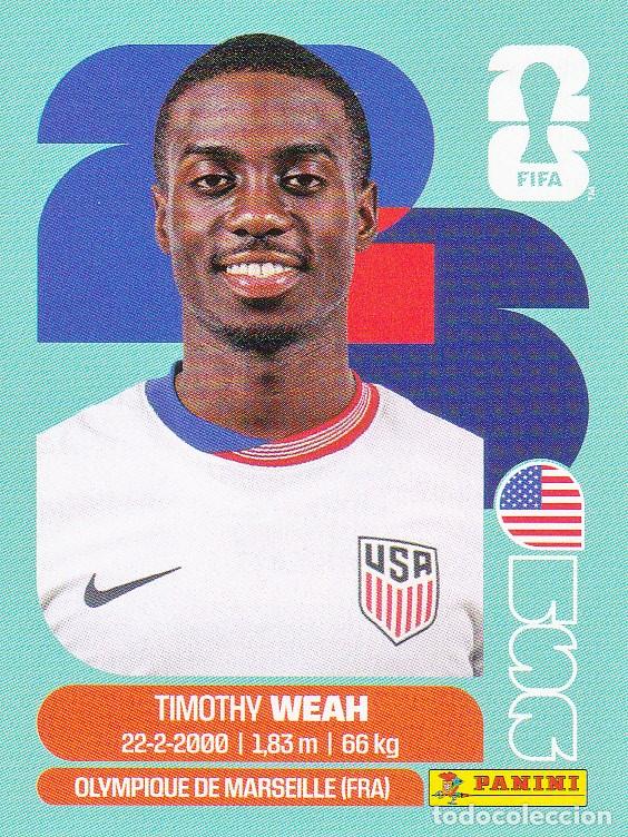 Cromos de F&uacute;tbol: FIFA WORLD CUP 2026 * TIMOTHY WEAH N&ordm; 12 * DE USA - NUEVO DE SOBRE (A-18)