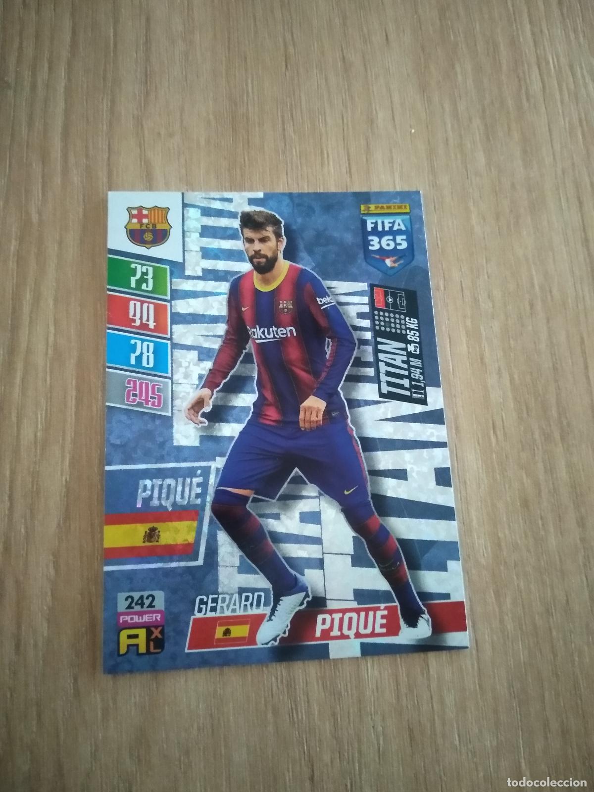 Cromos de F&uacute;tbol: 242 PIQUE BARCELONA BAR&Ccedil;A CROMO FUTBOL PANINI ADRENALYN 21-22 FIFA 365 2021-2022