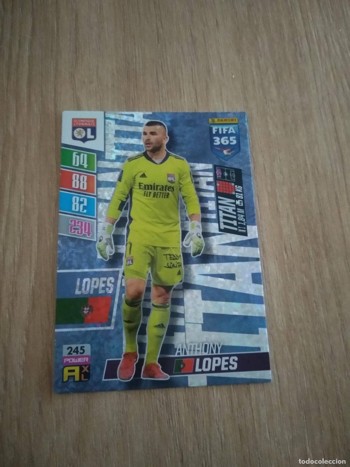 Cromos de F&uacute;tbol: 245 ANTHONY LOPES OLYMPIQUE LYON CROMO FUTBOL PANINI ADRENALYN 21-22 FIFA 365 2021-2022