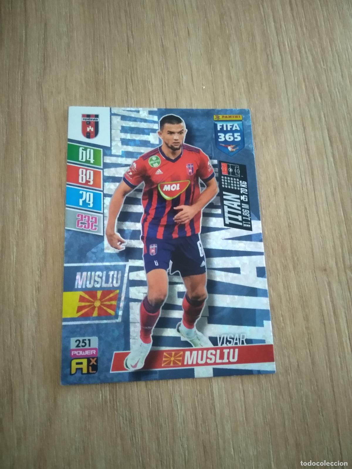 Cromos de F&uacute;tbol: 251 VISAR MUSLIU FEHERVAR CROMO FUTBOL PANINI ADRENALYN 21-22 FIFA 365 2021-2022