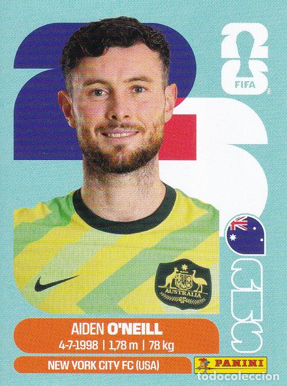 Cromos de F&uacute;tbol: FIFA WORLD CUP 2026 * AIDEN O&acute;NEILL N&ordm; 14 * DE AUSTRALIA - NUEVO DE SOBRE (A-18)