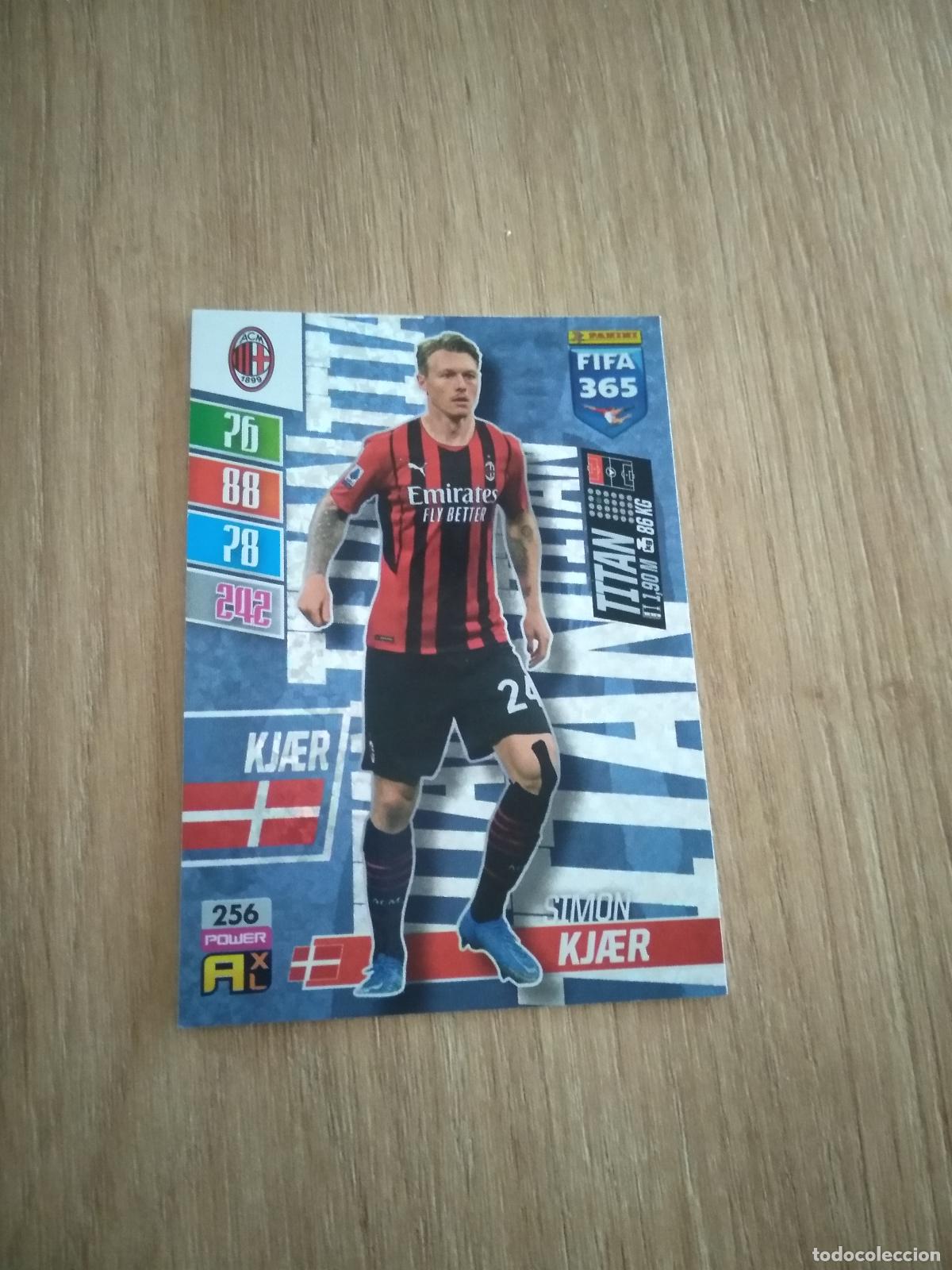 Cromos de F&uacute;tbol: 256 SIMON KJAER AC MILAN CROMO FUTBOL PANINI ADRENALYN 21-22 FIFA 365 2021-2022
