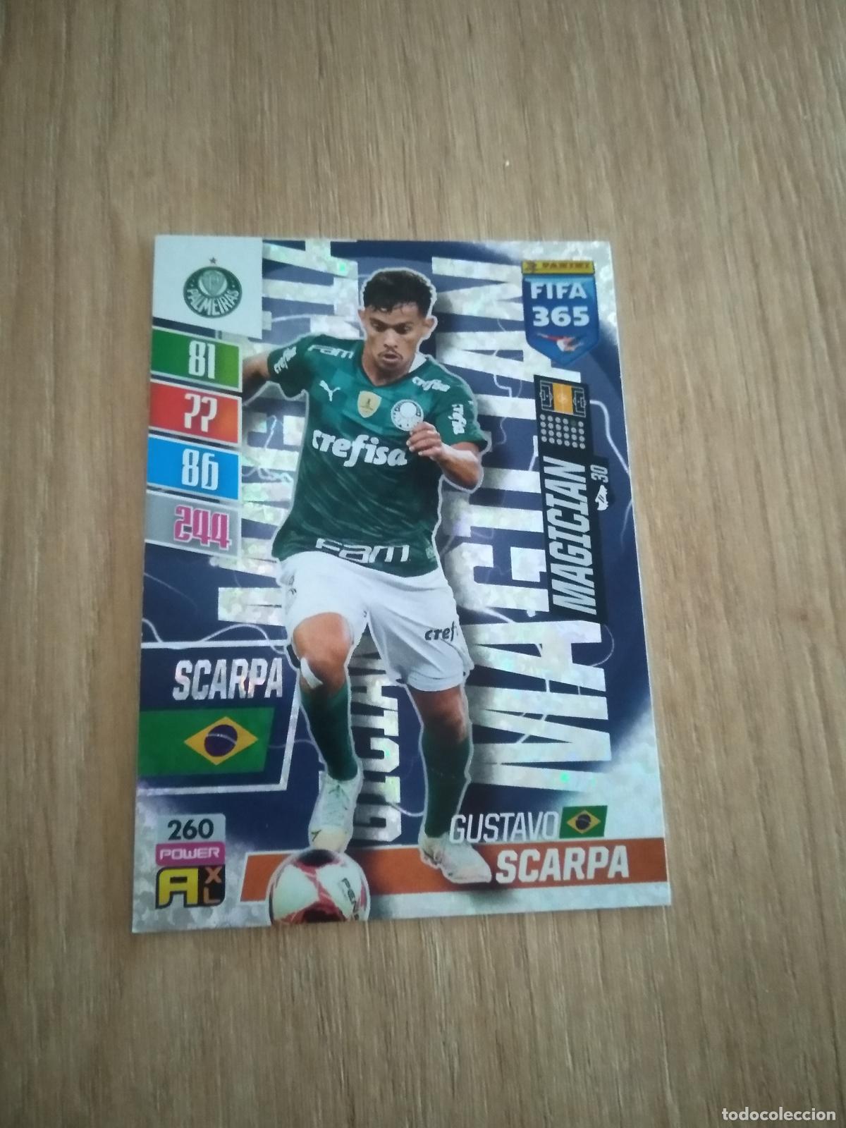 Cartes &agrave; collectionner de Football: 260 GUSTAVO SCARPA PALMEIRAS CROMO FUTBOL PANINI ADRENALYN 21-22 FIFA 365 2021-2022