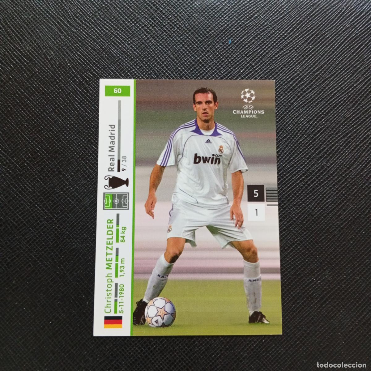 Football Stickers: 60 METZELDER REAL MADRID PANINI TRADING CARDS UEFA CHAMPIONS LEAGUE 2007 2008 - (MD2002-2) PG42