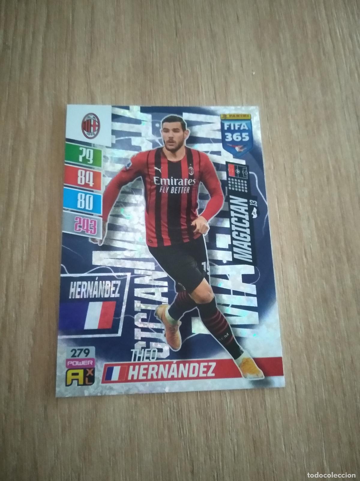 Cromos de F&uacute;tbol: 279 THEO HERNANDEZ AC MILAN CROMO FUTBOL PANINI ADRENALYN 21-22 FIFA 365 2021-2022