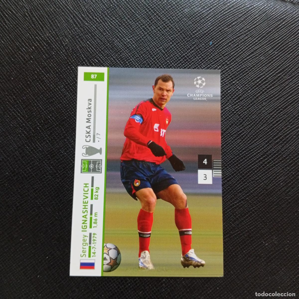 Football Stickers: 87 IGNASHEVICH CSKA MOSCU PANINI TRADING CARDS UEFA CHAMPIONS LEAGUE 2007 2008 - (MD2002-2) PG42