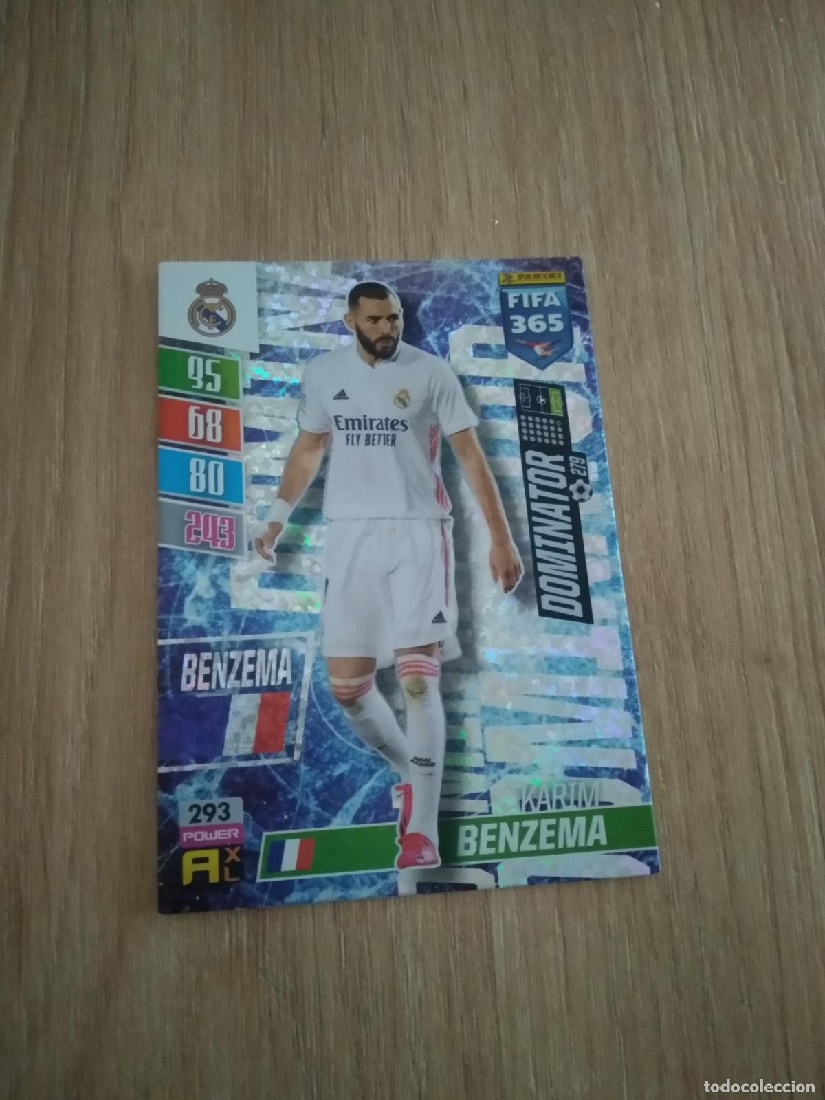 Cromos de F&uacute;tbol: 293 BENZEMA REAL MADRID CROMO FUTBOL PANINI ADRENALYN 21-22 FIFA 365 2021-2022