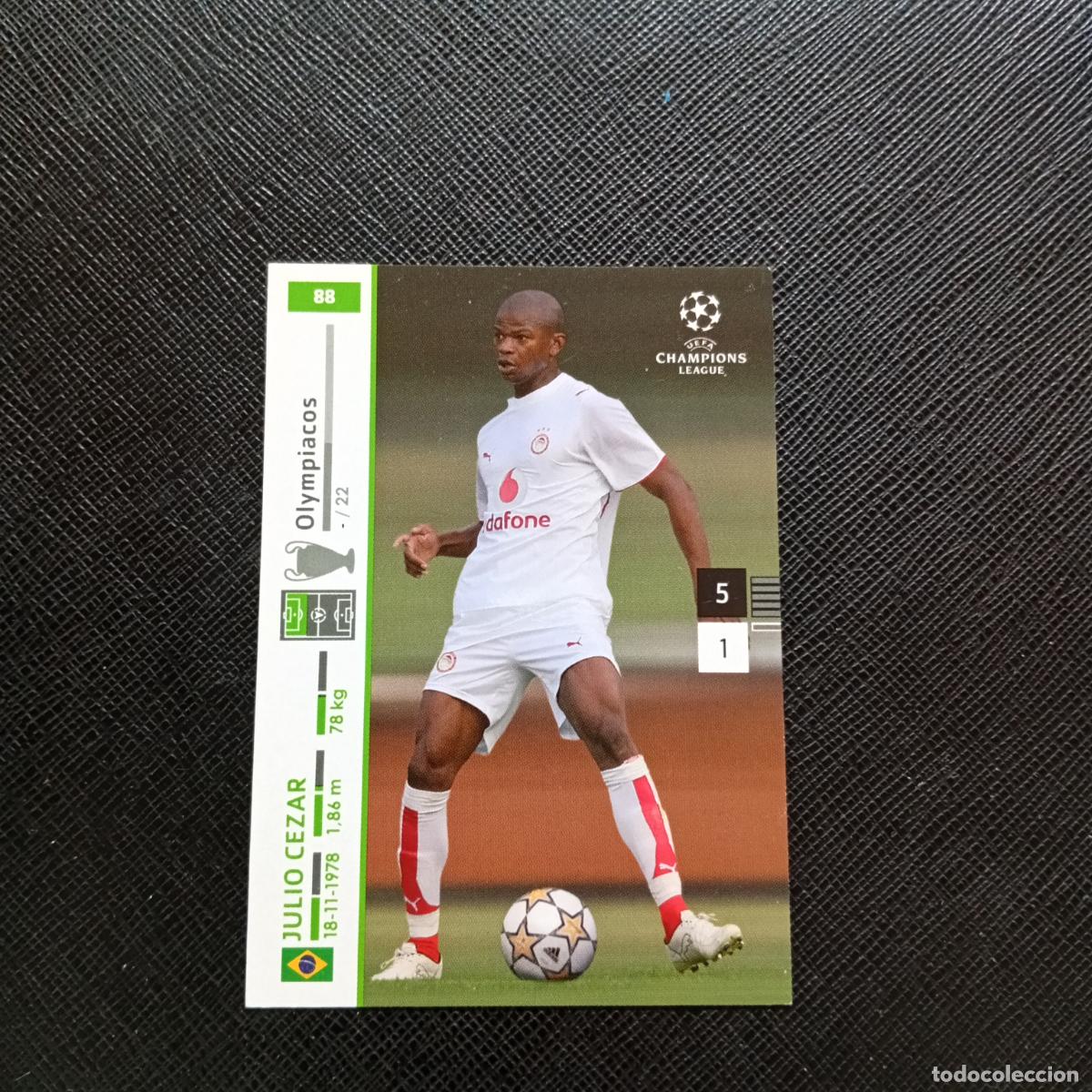 Cromos de F&uacute;tbol: 88 JULIO CEZAR OLYPMPIACOS PANINI TRADING CARDS UEFA CHAMPIONS LEAGUE 2007 2008 - (MD2002-2) PG43