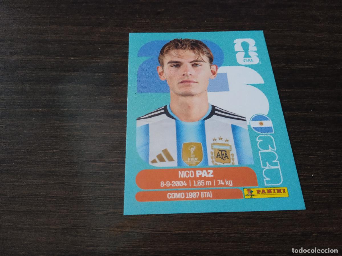 Cromos de F&uacute;tbol: Cromo Mundial Futbol 2026 Panini canada usa Mexico Argentina Nico paz ARG 14