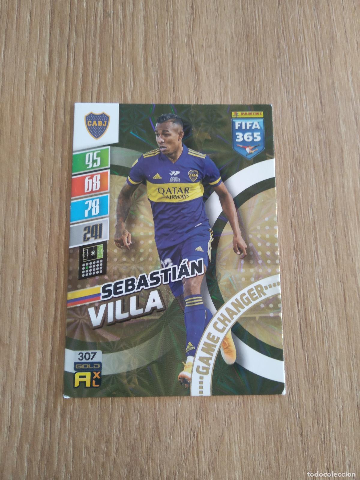 Fu&szlig;ball-Sticker: 307 SEBASTIAN VILLA BOCA JUNIORS CROMO FUTBOL PANINI ADRENALYN 21-22 FIFA 365 2021-2022