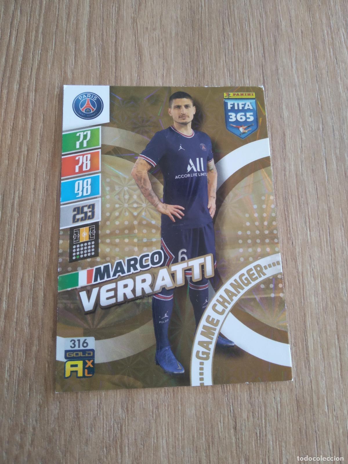 Cromos de F&uacute;tbol: 316 VERRATTI PARIS SAINT GERMAIN CROMO FUTBOL PANINI ADRENALYN 21-22 FIFA 365 2021-2022