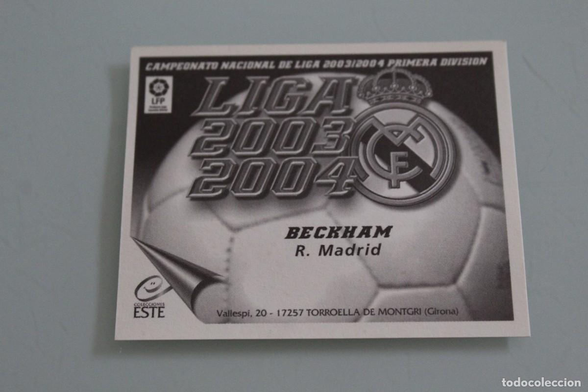 Cromos de f&uacute;tbol: ESTE 03 04 BECKHAM VERSI&Oacute;N 1 SIN PEGAR - Foto 2