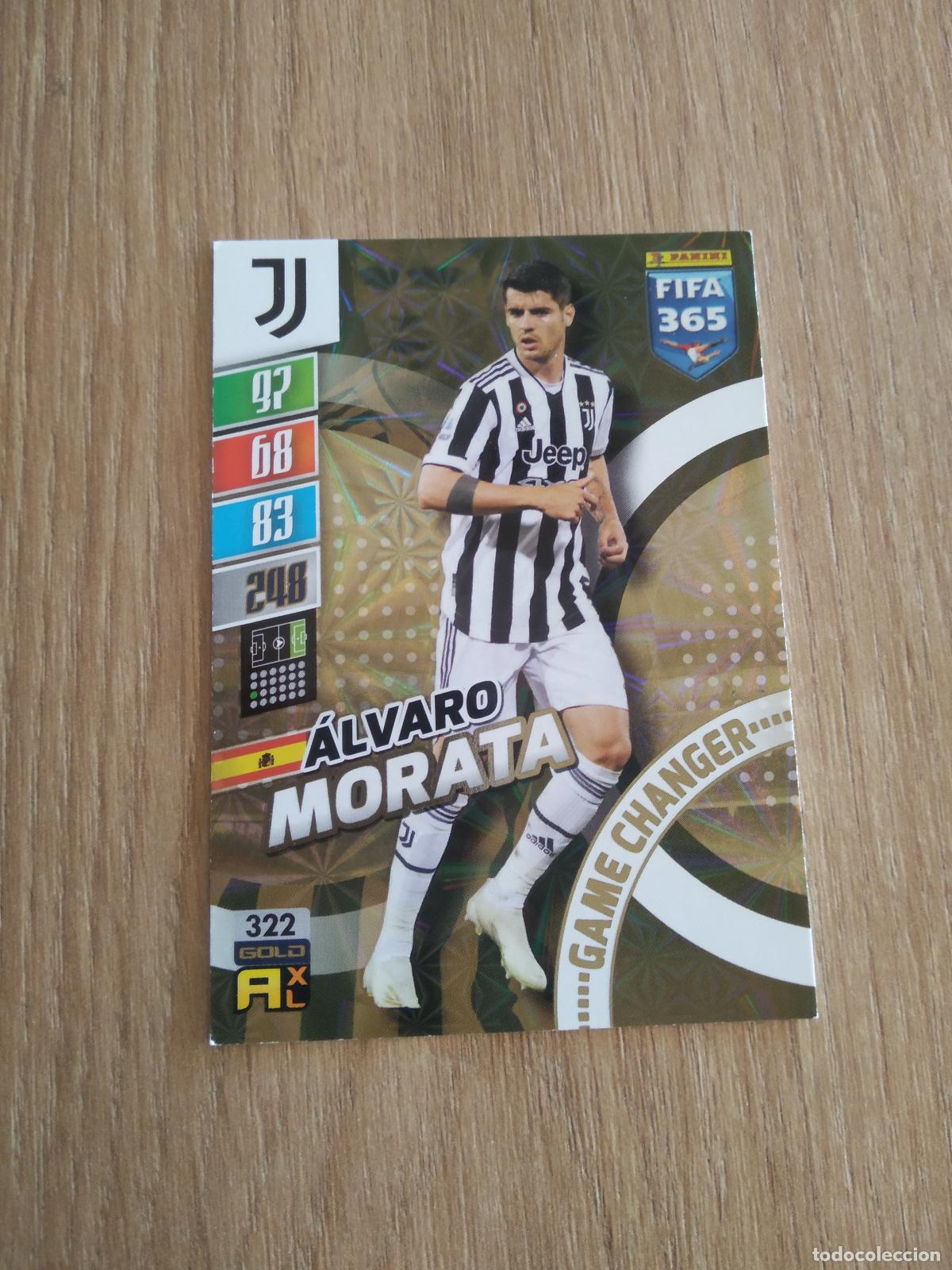 Cromos de F&uacute;tbol: 322 MORATA JUVENTUS TURIN CROMO FUTBOL PANINI ADRENALYN 21-22 FIFA 365 2021-2022