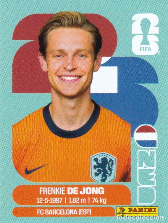 Cromos de F&uacute;tbol: FIFA WORLD CUP 2026 * DE JONG N&ordm; 14 * DE PAISES BAJOS - NUEVO DE SOBRE (A-18)