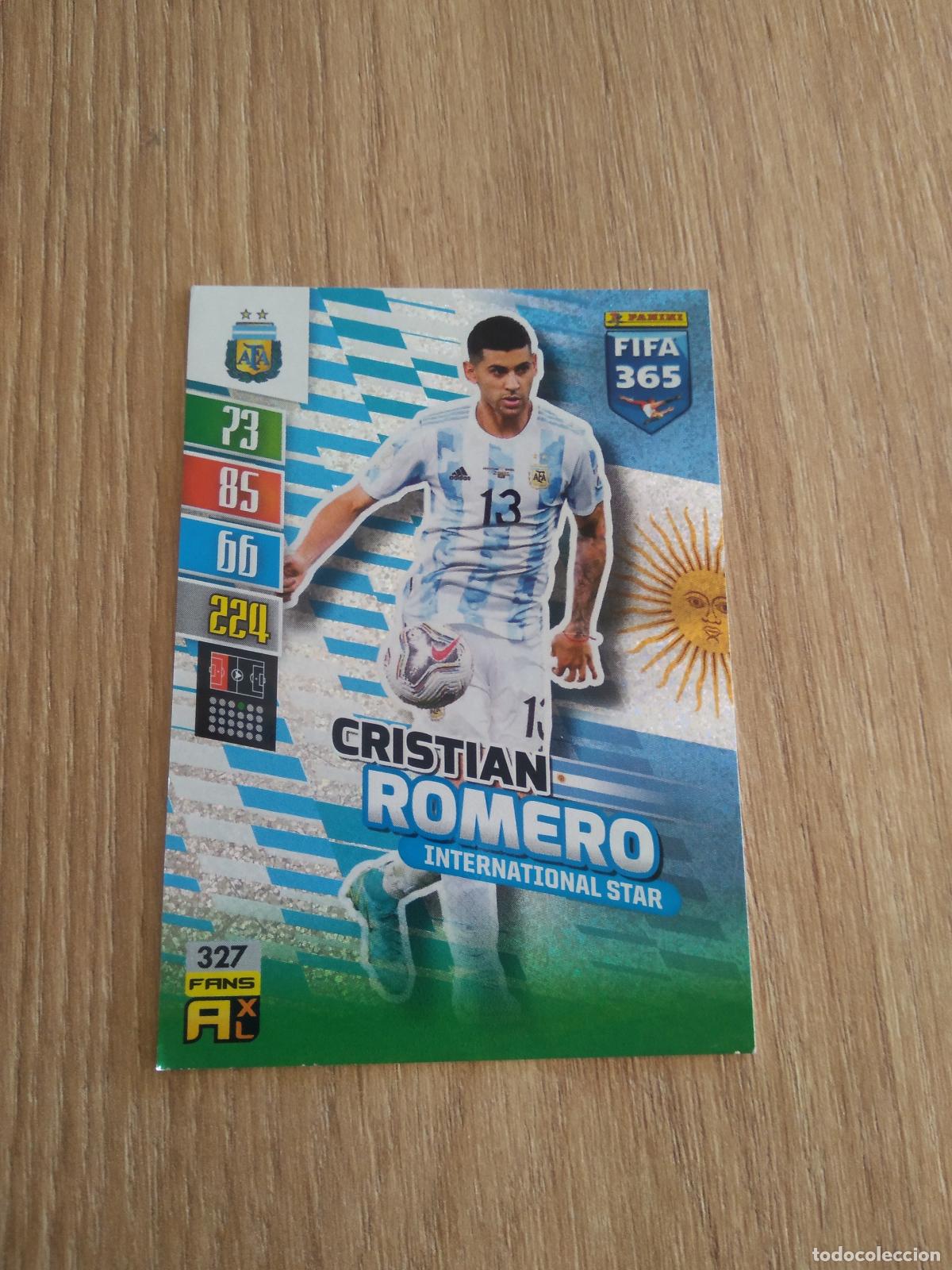 Cromos de F&uacute;tbol: 327 CRISTIAN ROMERO ARGENTINA CROMO FUTBOL PANINI ADRENALYN 21-22 FIFA 365 2021-2022