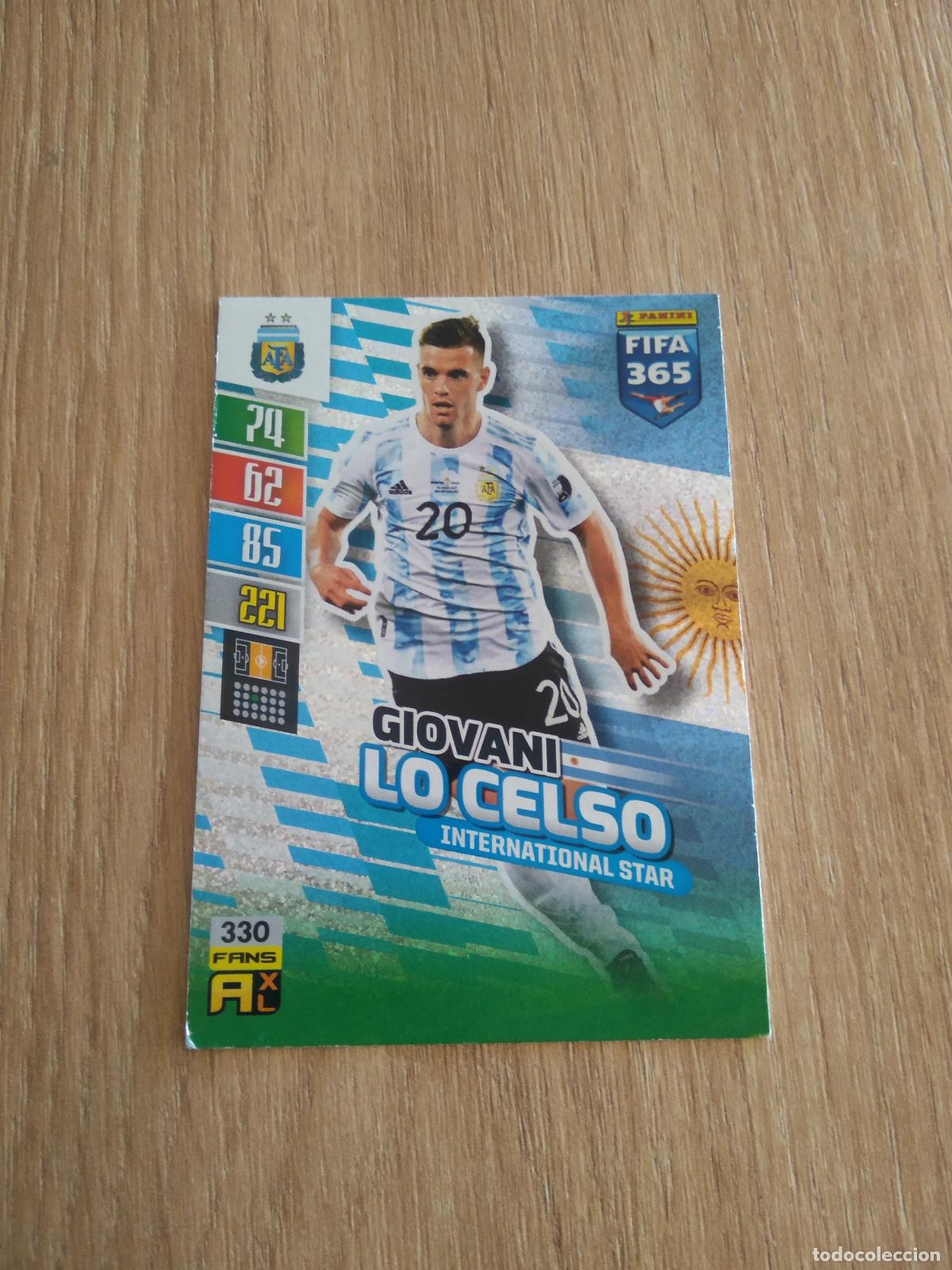 Cromos de F&uacute;tbol: 330 LO CELSO ARGENTINA CROMO FUTBOL PANINI ADRENALYN 21-22 FIFA 365 2021-2022