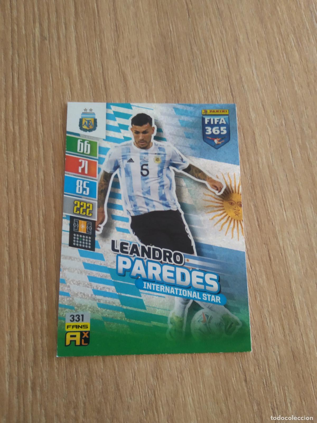 Cromos de F&uacute;tbol: 331 LEANDRO PAREDES ARGENTINA CROMO FUTBOL PANINI ADRENALYN 21-22 FIFA 365 2021-2022