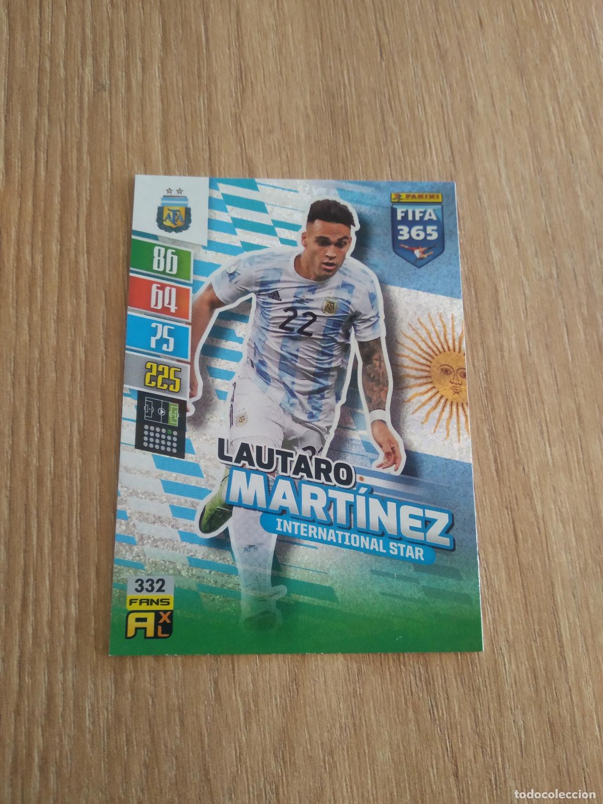 Cromos de F&uacute;tbol: 332 LAUTARO MARTINEZ ARGENTINA CROMO FUTBOL PANINI ADRENALYN 21-22 FIFA 365 2021-2022