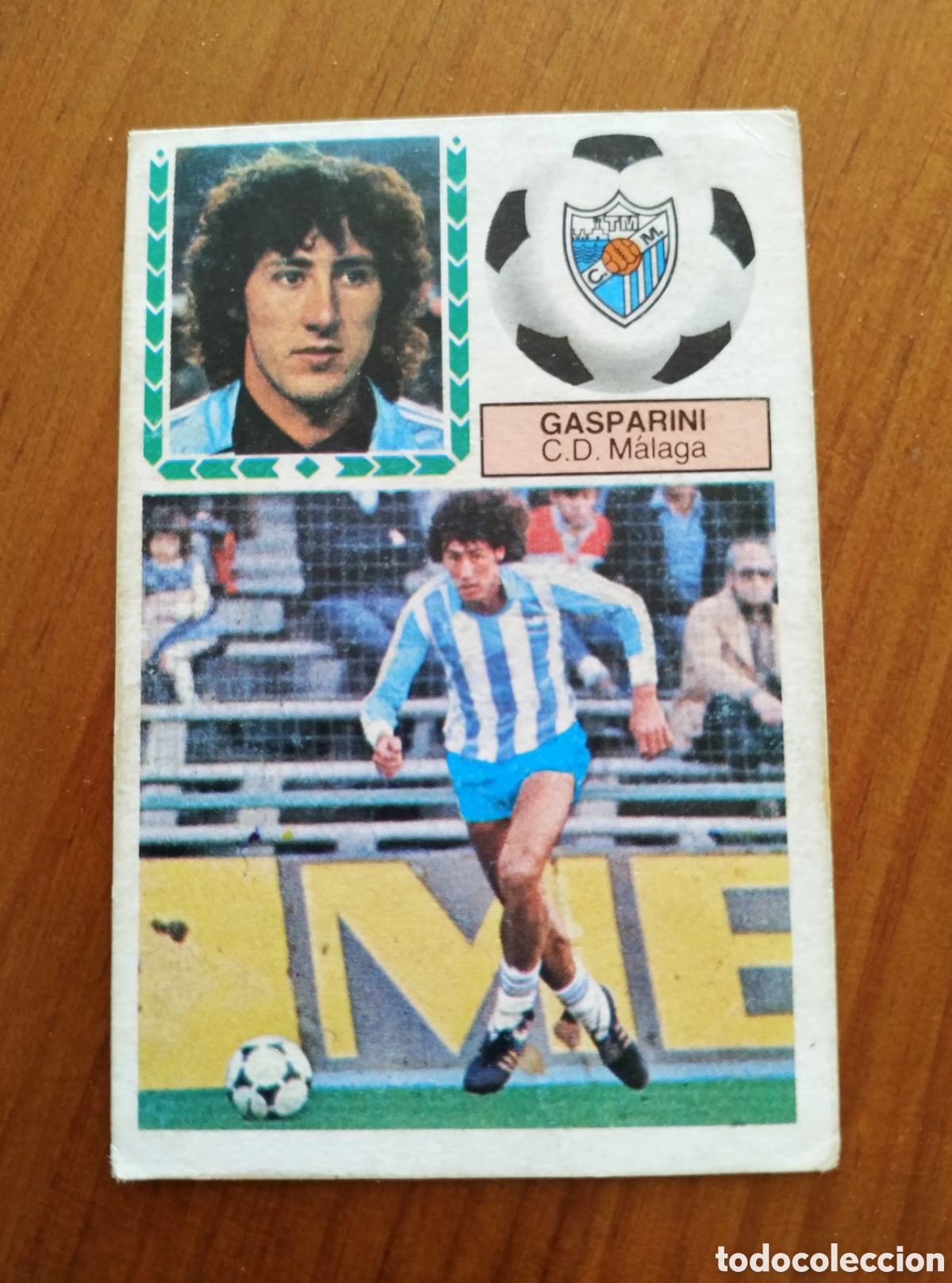 Cromos de F&uacute;tbol: Gasparini, baja del M&aacute;laga 83/84, despegado, bien conservado