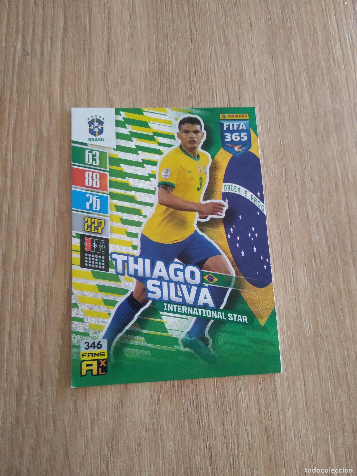 Cromos de F&uacute;tbol: 346 THIAGO SILVA BRASIL CROMO FUTBOL PANINI ADRENALYN 21-22 FIFA 365 2021-2022