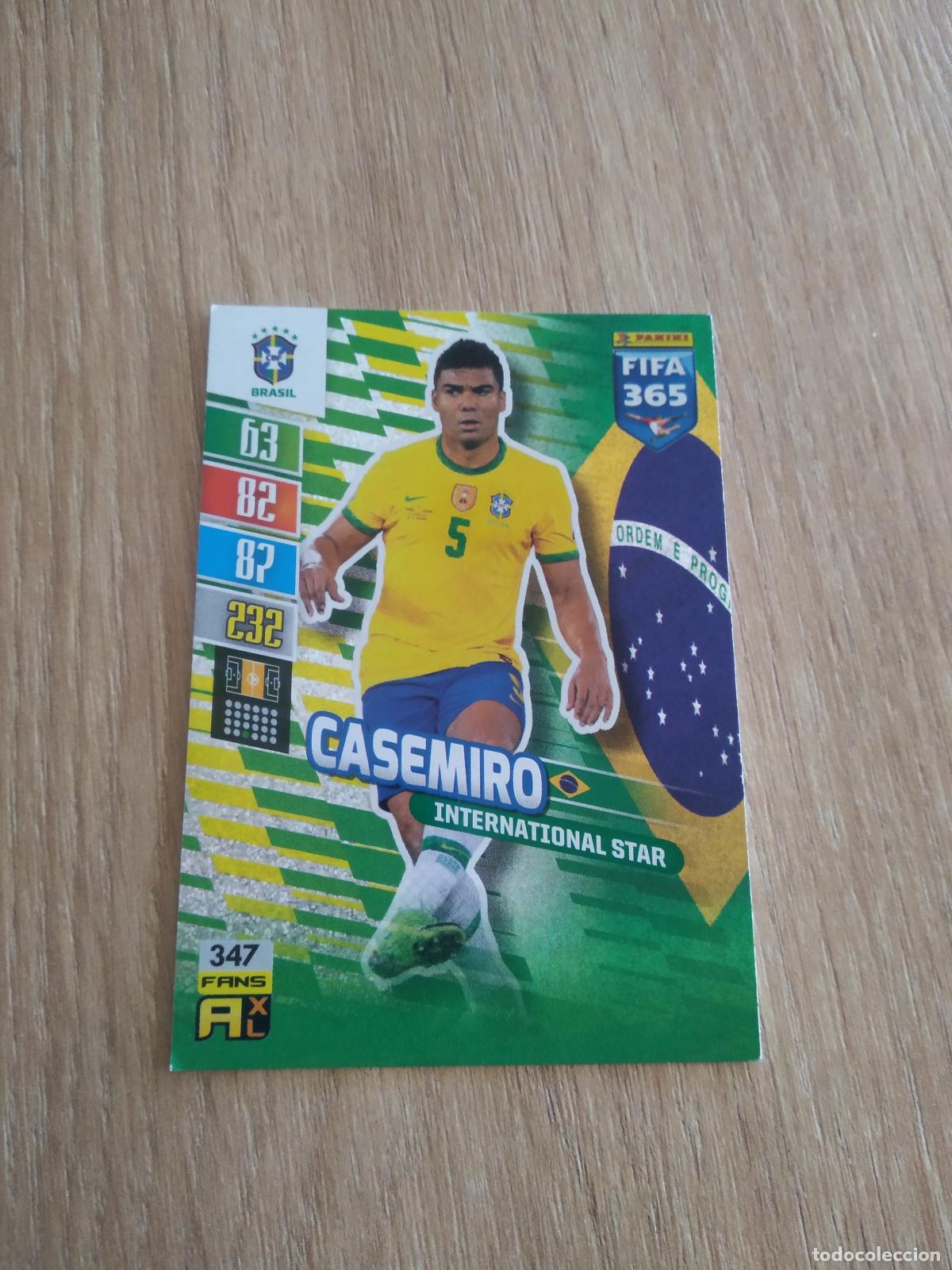 Cromos de F&uacute;tbol: 347 CASEMIRO BRASIL CROMO FUTBOL PANINI ADRENALYN 21-22 FIFA 365 2021-2022
