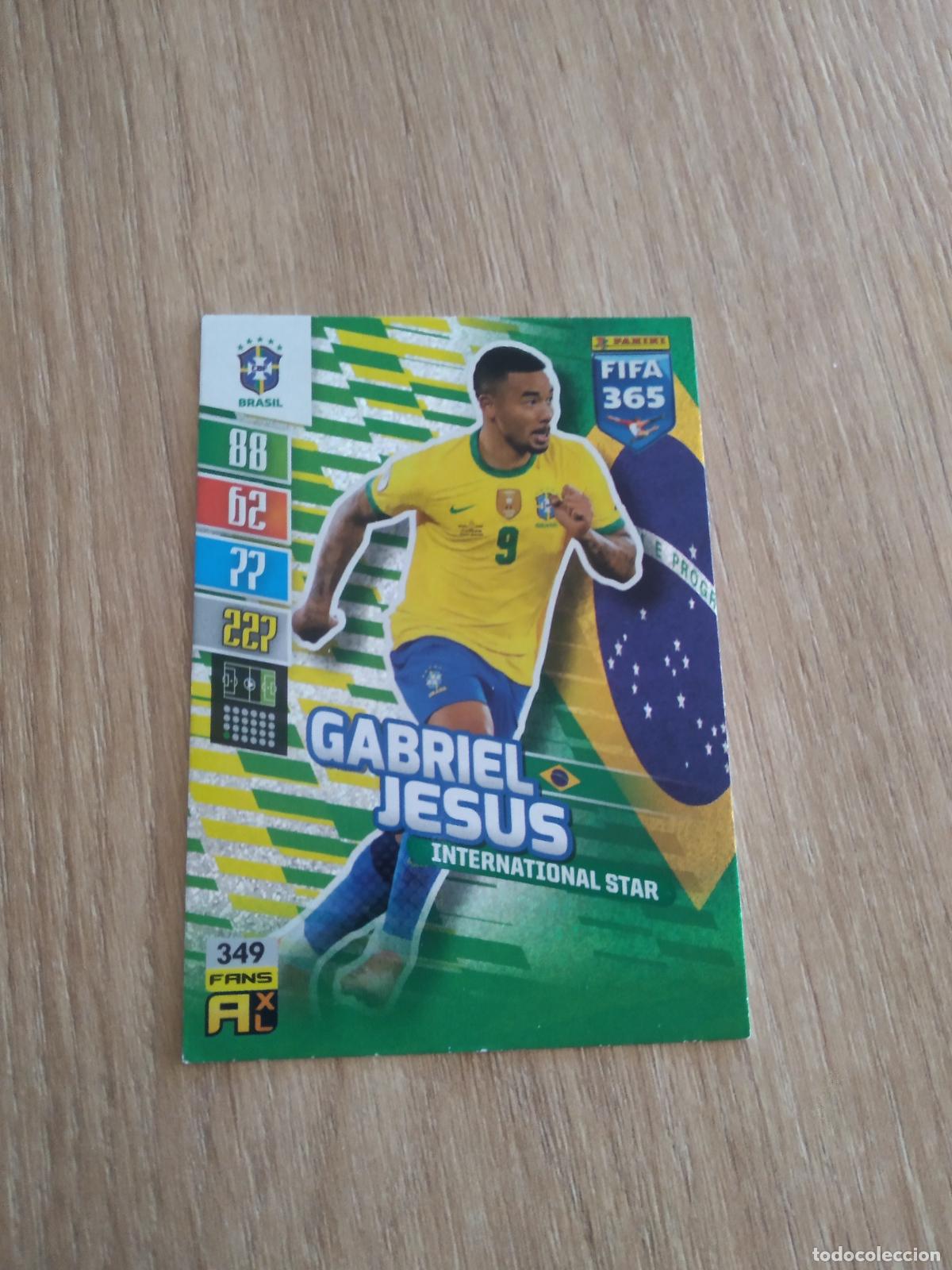 Cromos de F&uacute;tbol: 349 GABRIEL JESUS BRASIL CROMO FUTBOL PANINI ADRENALYN 21-22 FIFA 365 2021-2022