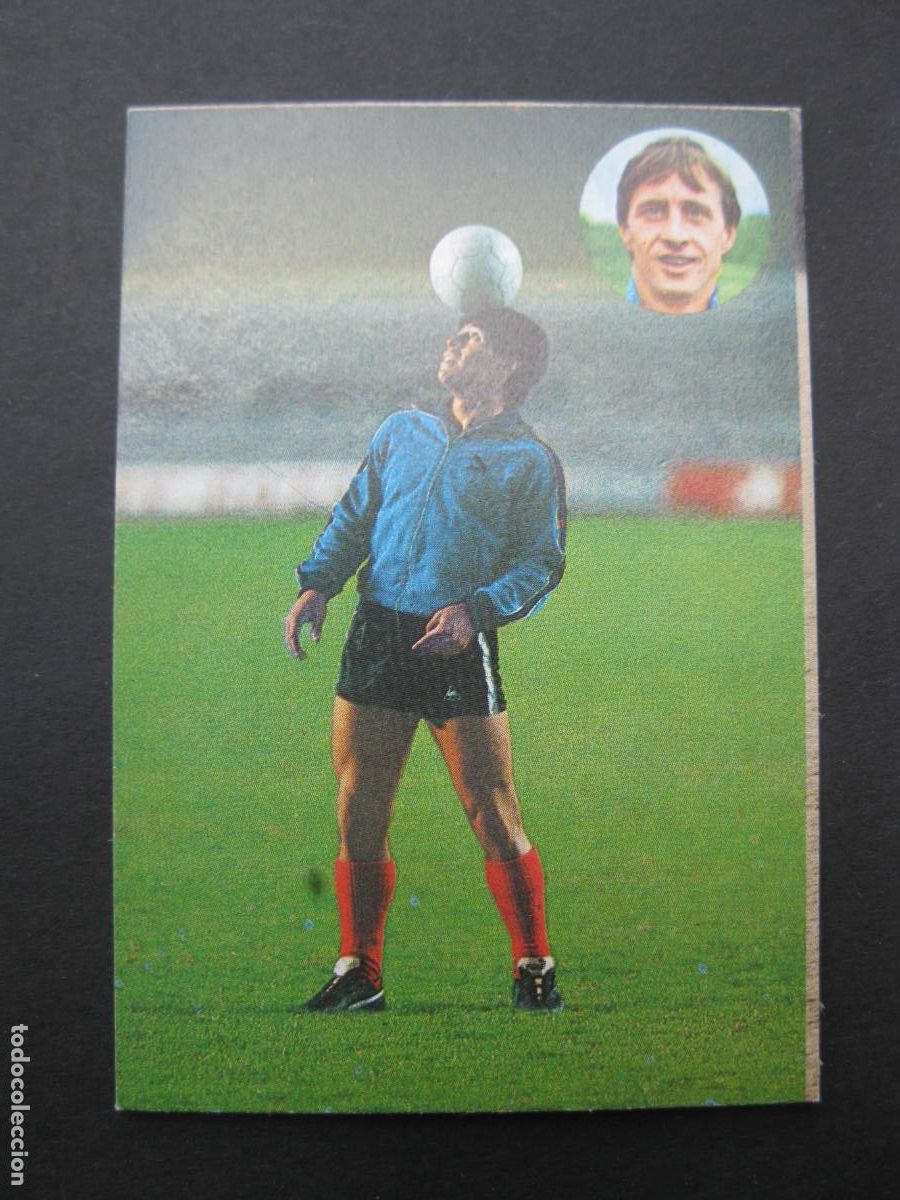 Cromos de F&uacute;tbol: APRENDE A JUGAR A F&Uacute;TBOL CON JOHAN CRUYFF - CROMO N&ordm; 28 - MARADONA - GEPRODESA - NUNCA PEGADO.