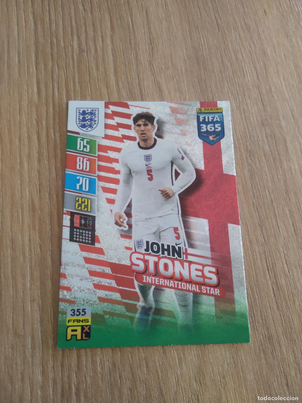 Cromos de F&uacute;tbol: 355 JOHN STONES INGLATERRA CROMO FUTBOL PANINI ADRENALYN 21-22 FIFA 365 2021-2022